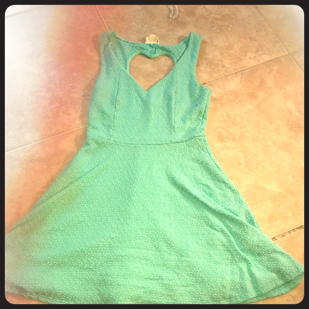 Aqua blue skater dress